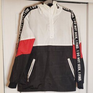 Men's Onttno Brand Pull Over Rain Jacket/Windbreaker, Size L